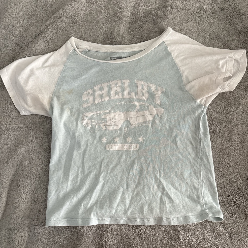 Selby Kids Graphic Tee - Sky Blue & White